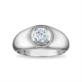 1 CTW Lab Grown Diamond Solitaire Ring in 10KT White Gold