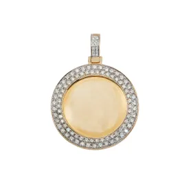 10k Yellow Gold Diamond Round Memory Pendant 1.49 Ctw