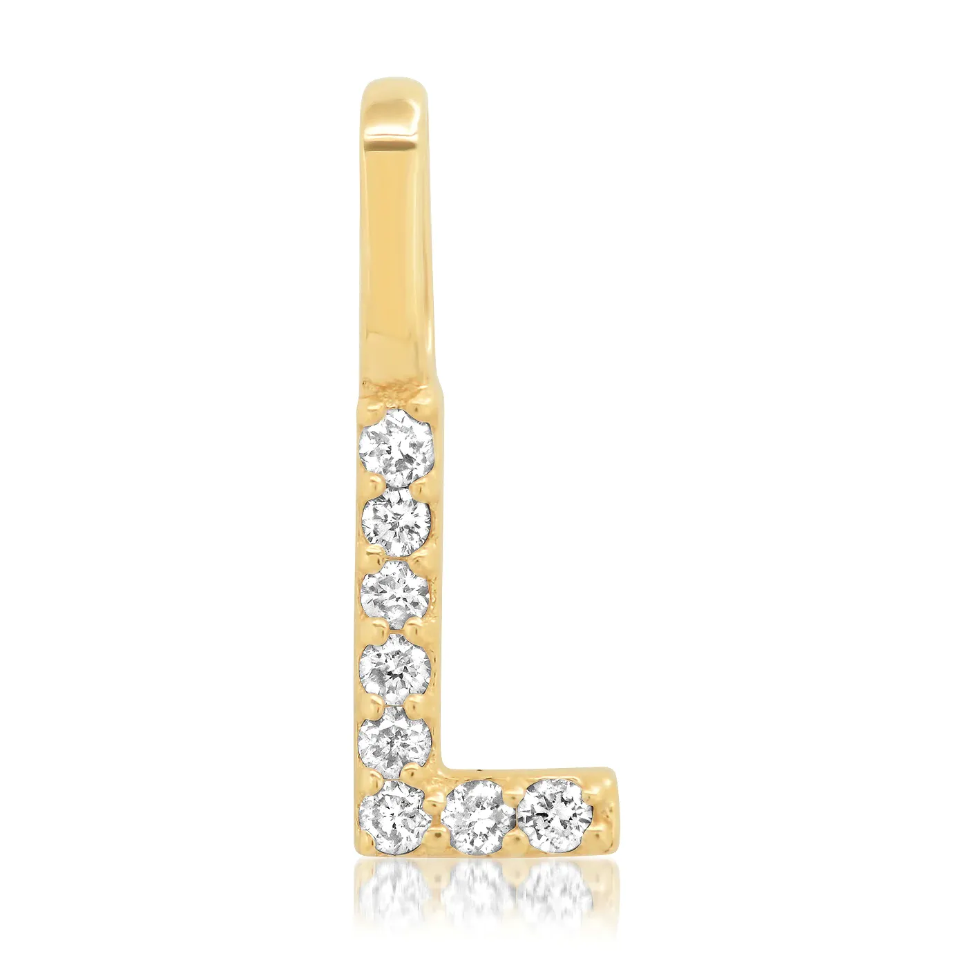 14k Diamond Pavé Monogram Pendant