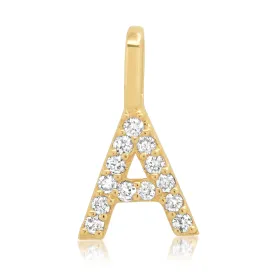 14k Diamond Pavé Monogram Pendant