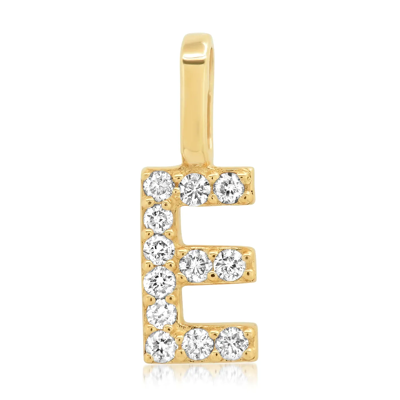 14k Diamond Pavé Monogram Pendant