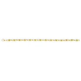 14k Gold 3.8mm Designer U-Link Chain, 18"