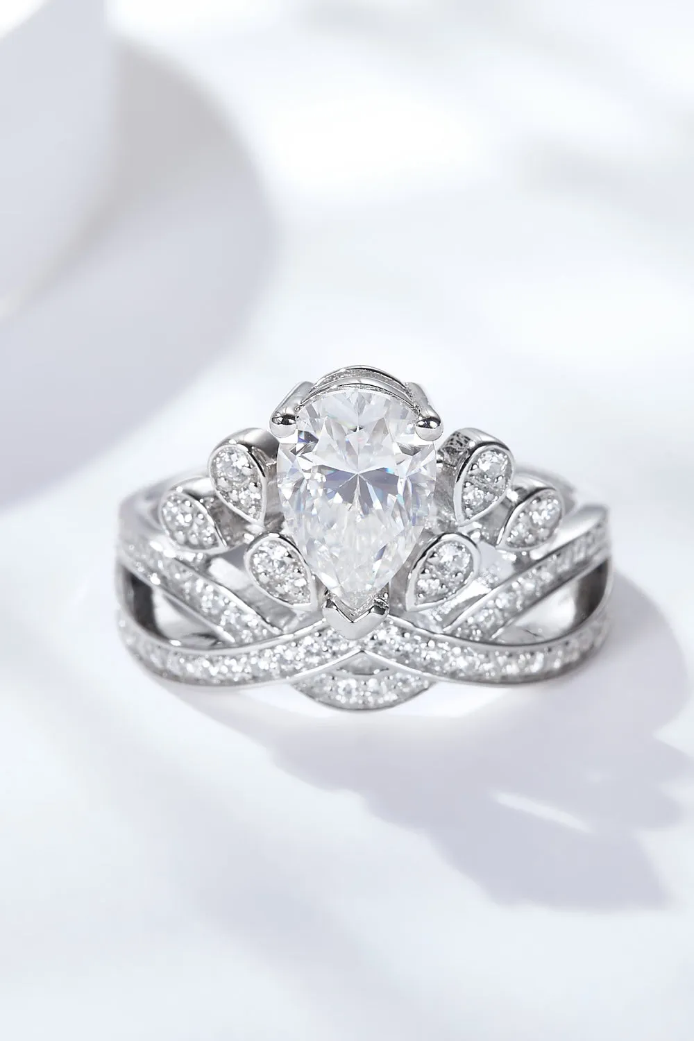 1.5 Carat Moissanite Crown-Shaped Ring