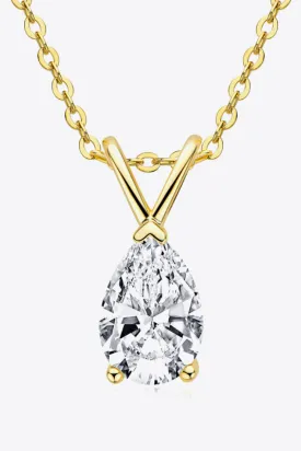 1.5 Carat Moissanite Pendant 925 Sterling Silver Necklace