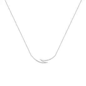 18 Karat white gold Asymmetric diamond necklace