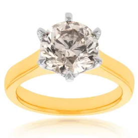 18ct Yellow Gold 3.10 Carat Diamond Solitaire