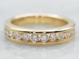 18K Gold Channel Set Diamond Band