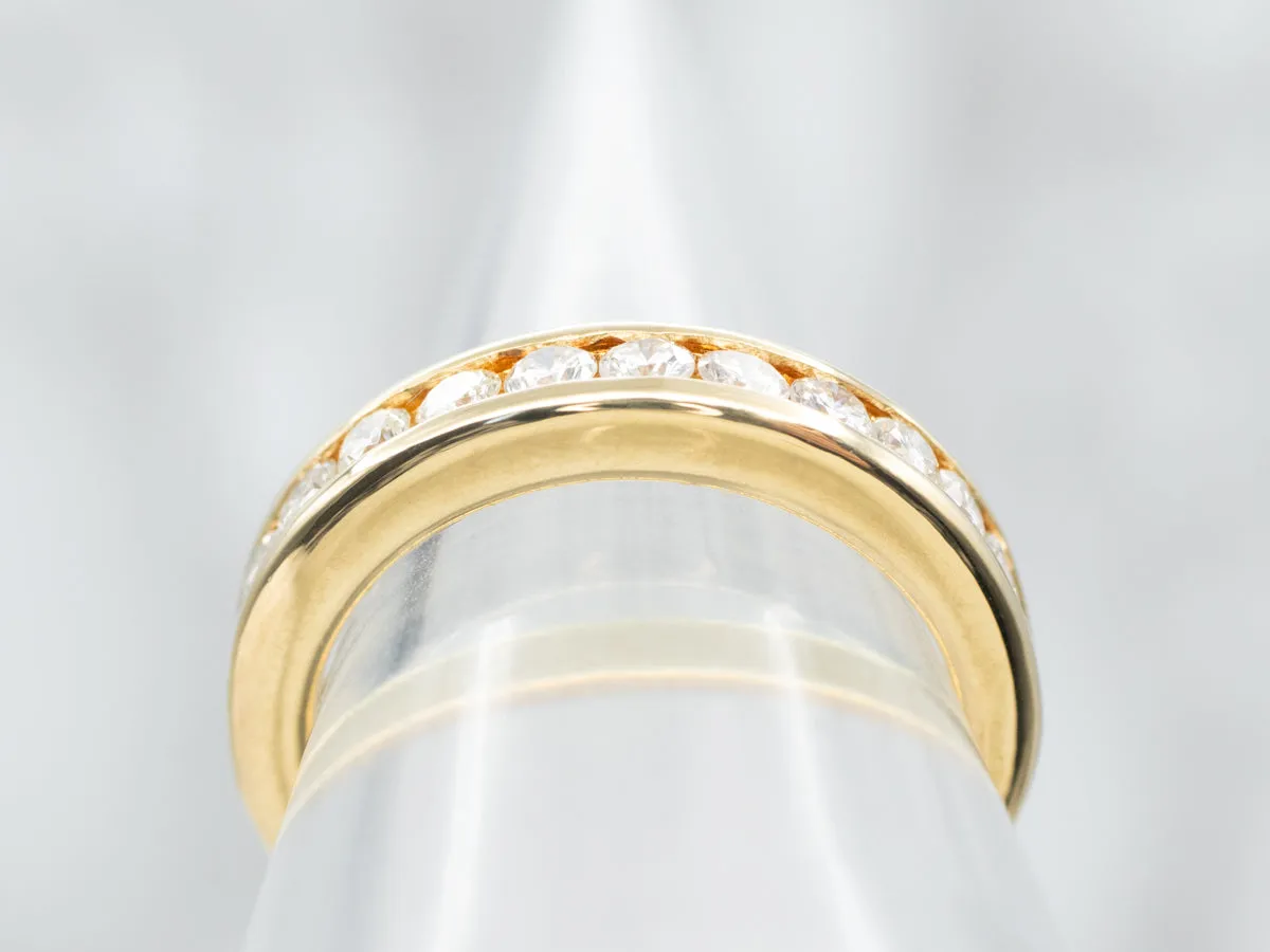 18K Gold Channel Set Diamond Band