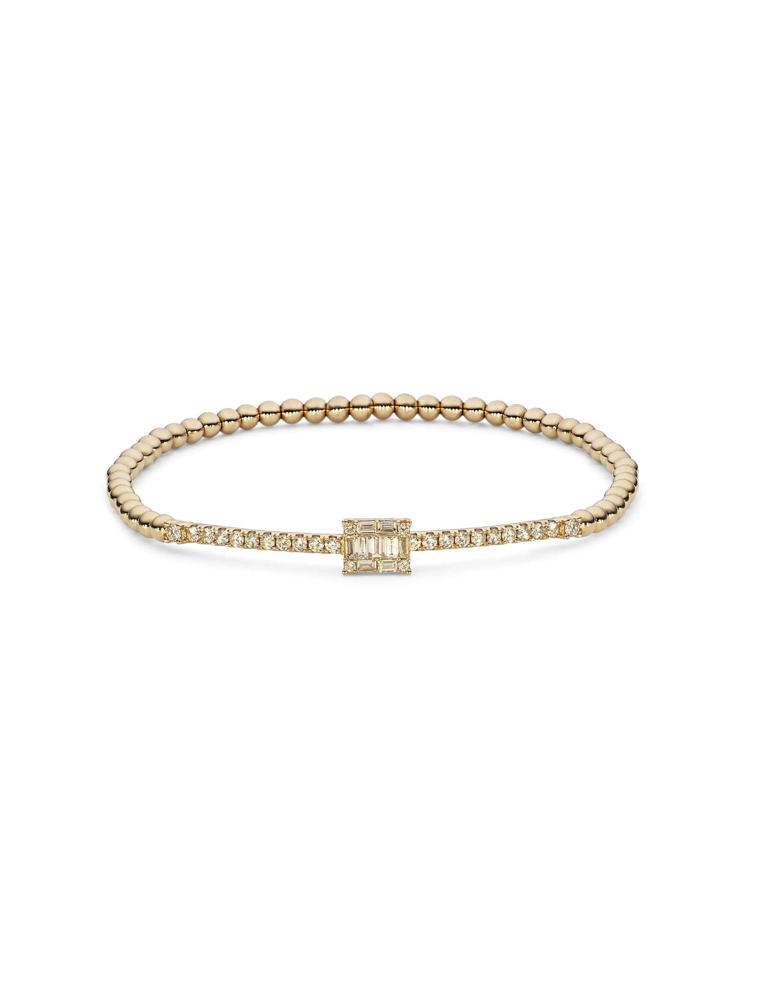 18K Rose Gold Diamond Bangle W/ 0.916ct Diamonds