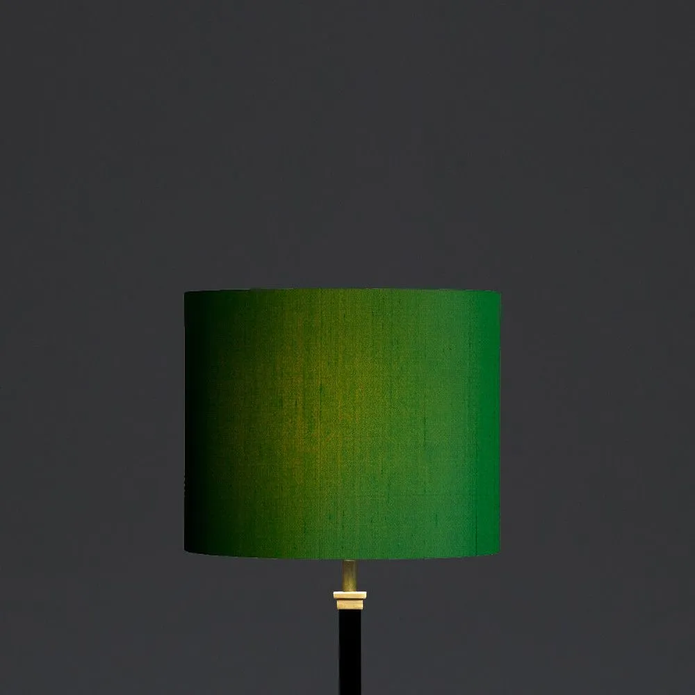 25cm drum lampshade in emerald dupion silk