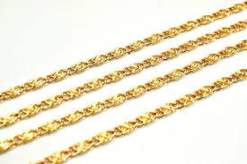 3 Feet 18K Pinky Gold Filled Look, Scroll Chain Width 3mm Thickness 1mm Gold-Filled finding Chain for Gold Filled Look, Jewelry Making PGF24