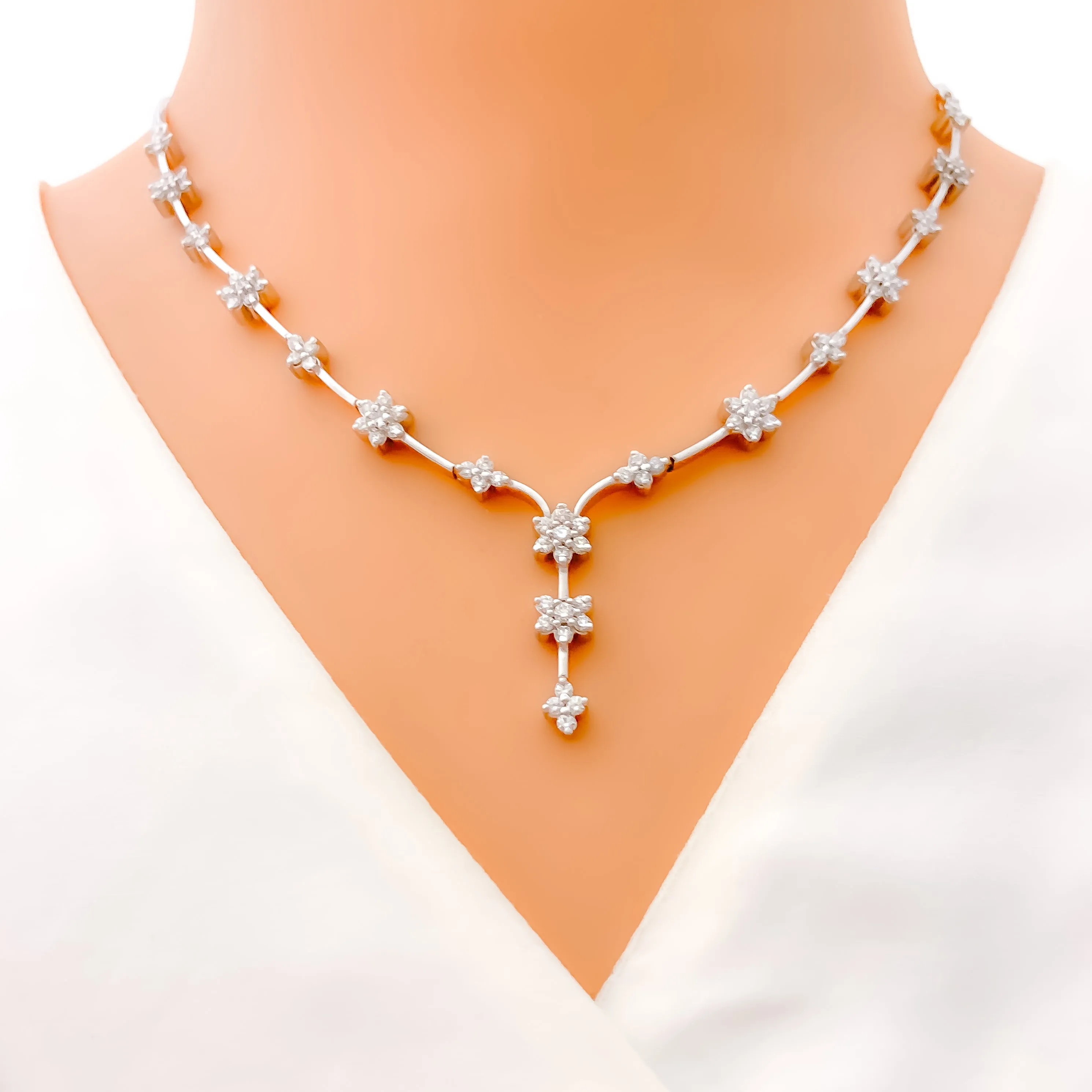 3-PIECE DIAMOND 18k Gold NECKLACE SET