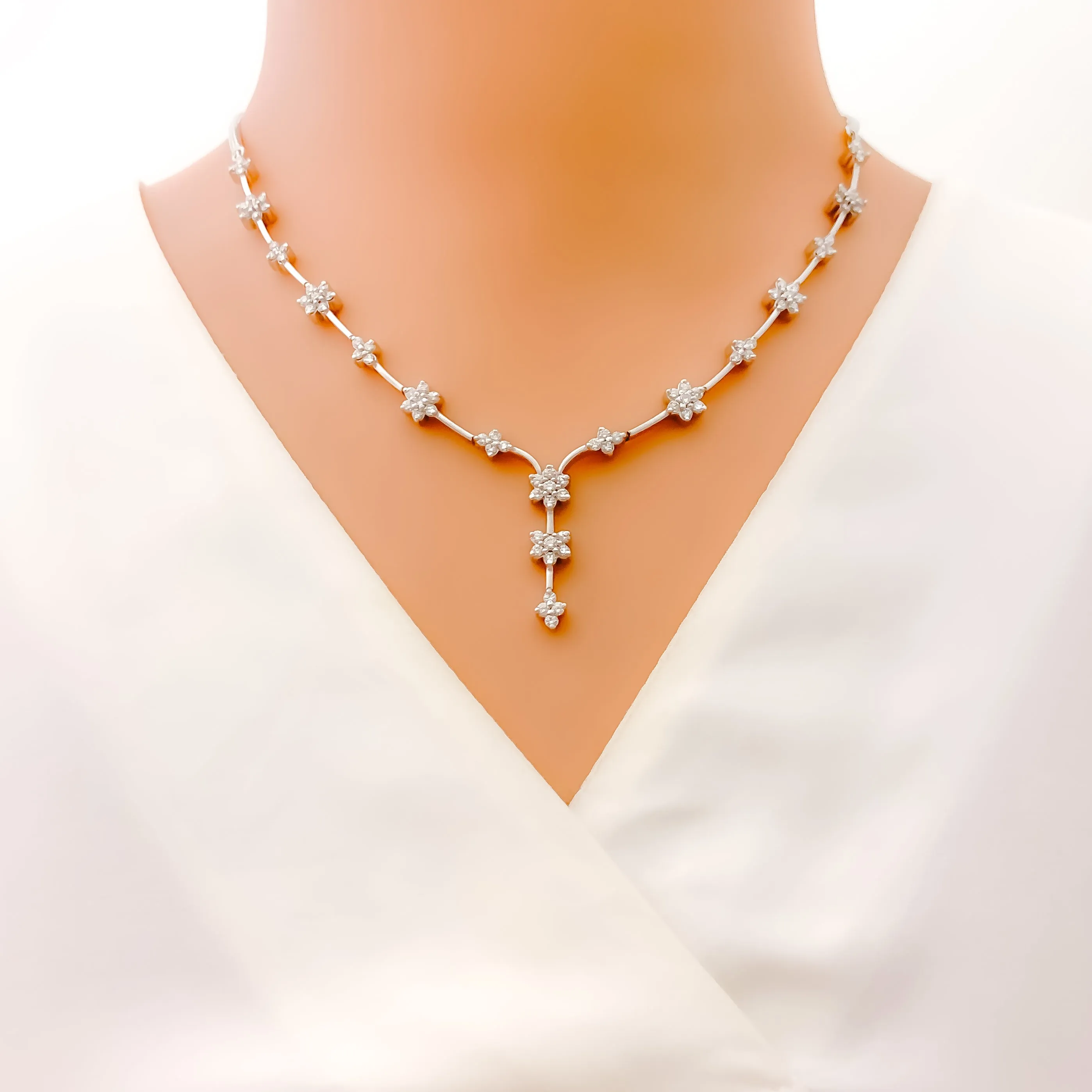 3-PIECE DIAMOND 18k Gold NECKLACE SET