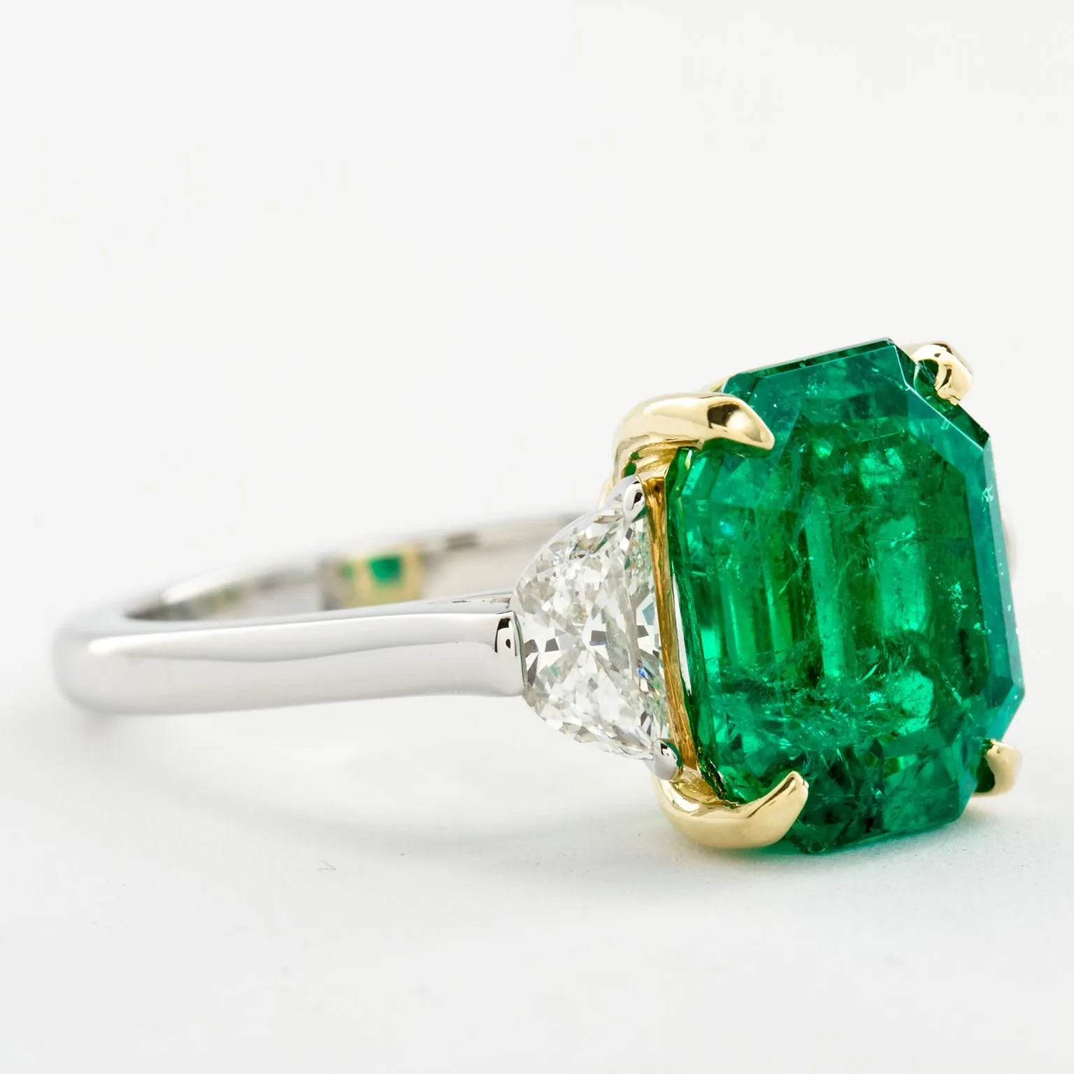 4.31 Carat Colombian Emerald Engagement Ring