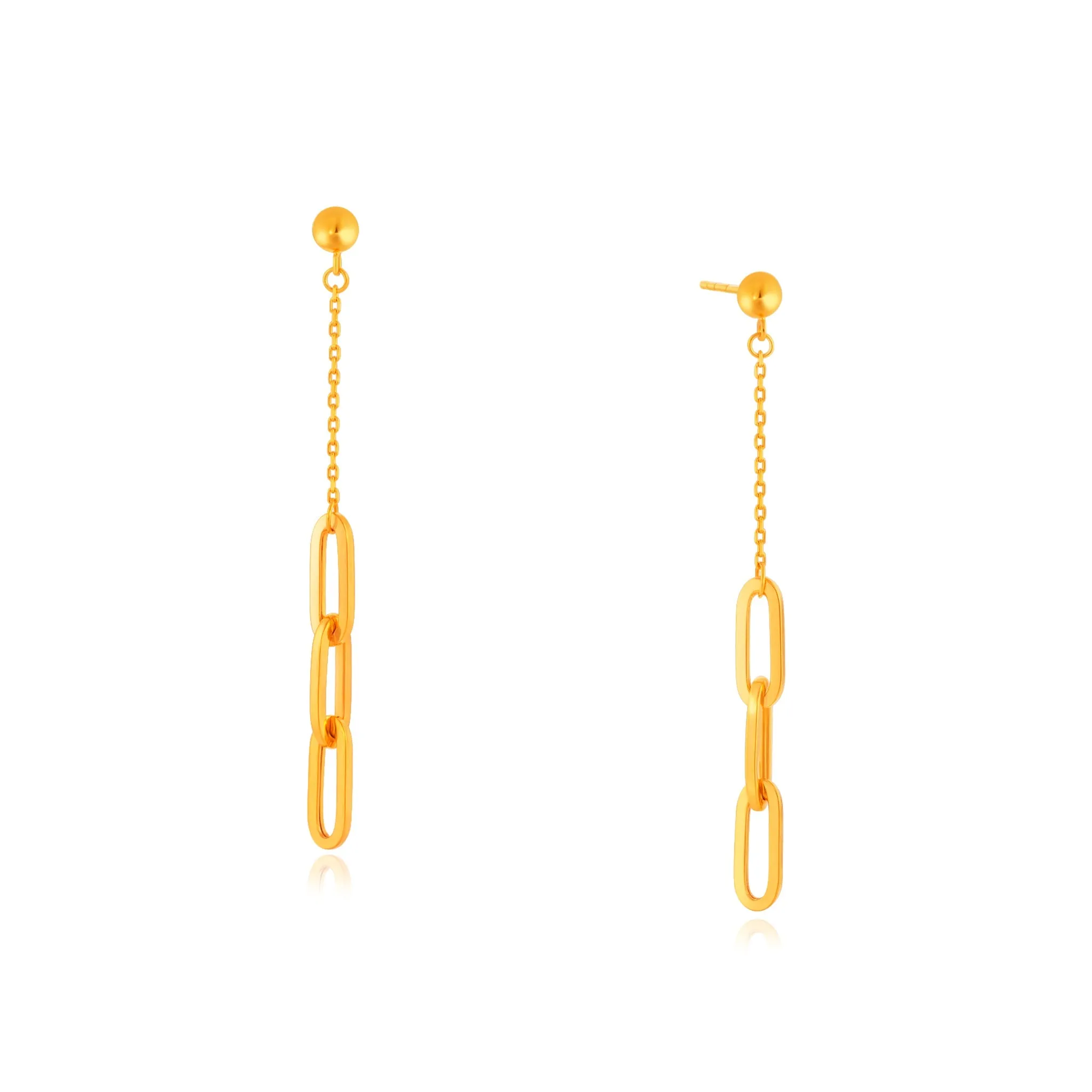 916 Gold Dangling Links Earrings