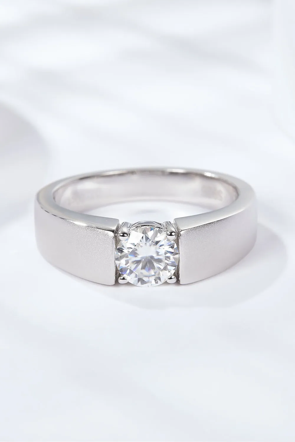 925 Sterling Silver I Carat Moissanite Ring