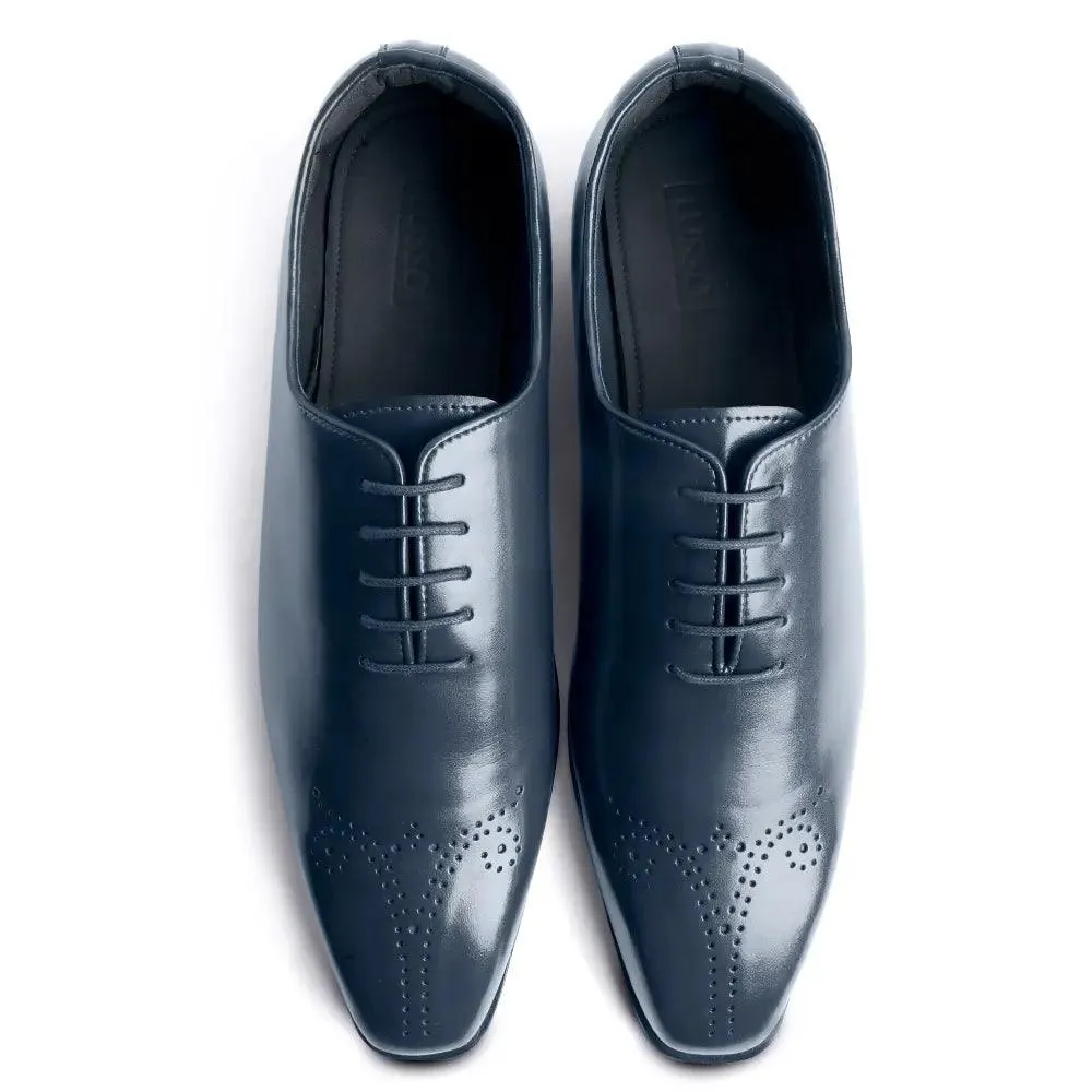 Aiden Navy Blue Brogue Lace-Up