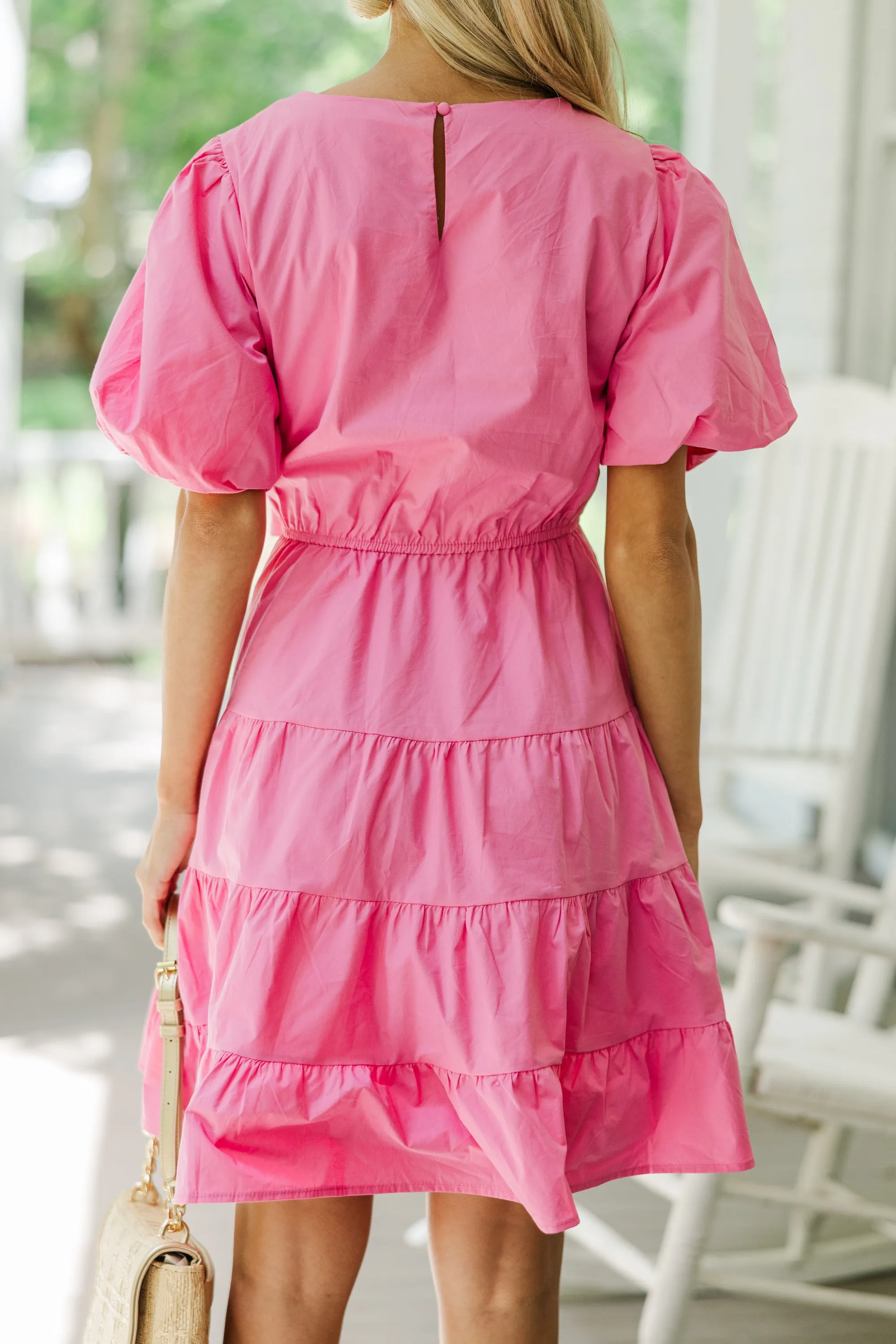 All True Pink Tiered Dress