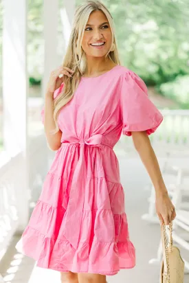 All True Pink Tiered Dress