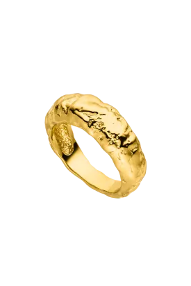 Amalfi Molten Ring 14K Gold Plated