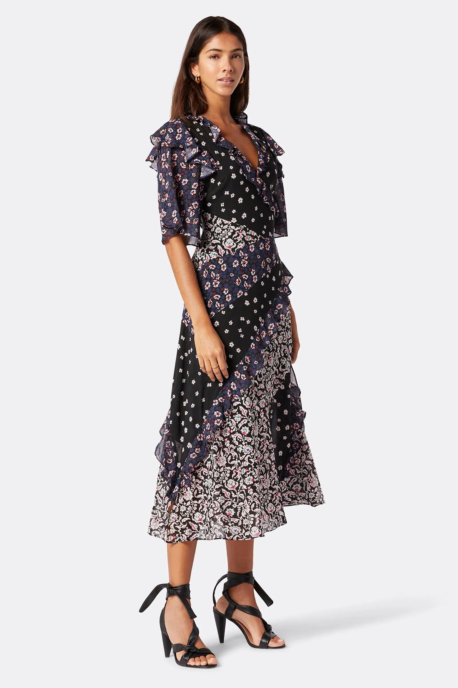 Ambroise Printed Cotton Midi Dress