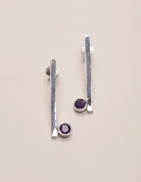 Amethyst Raise the Bar Earrings