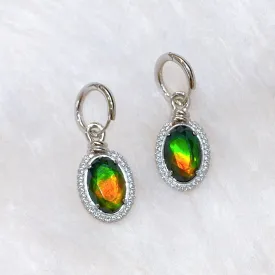 Ammolite Earrings Sterling Silver KNOTS Ammolite Earrings