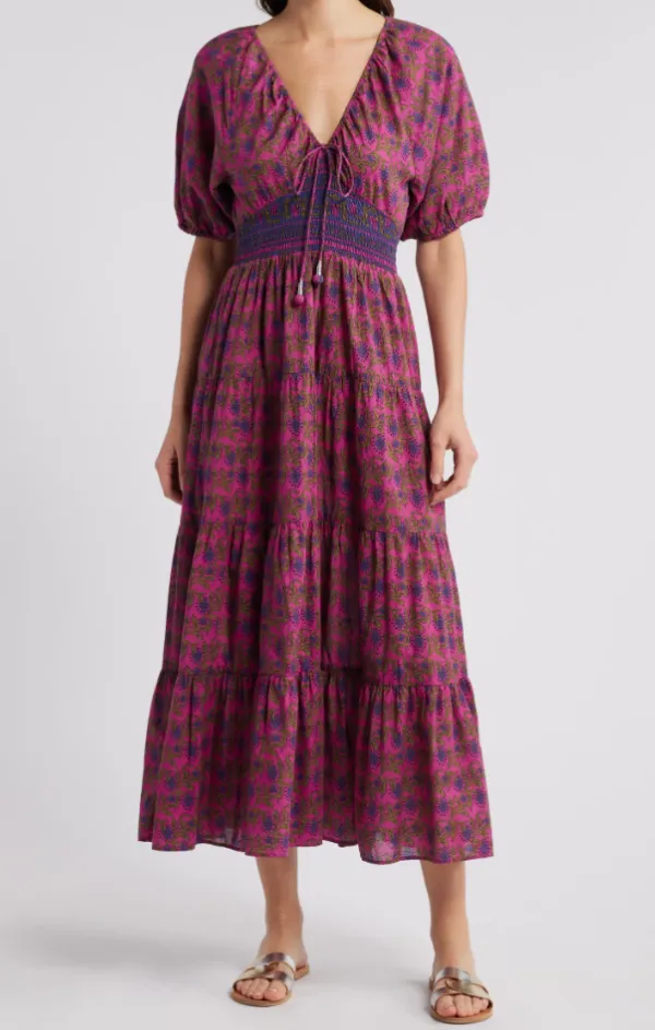 Amyra Block Print Midi