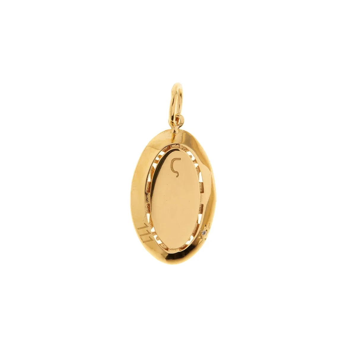 Angel Oval Charm Gold Vermeil