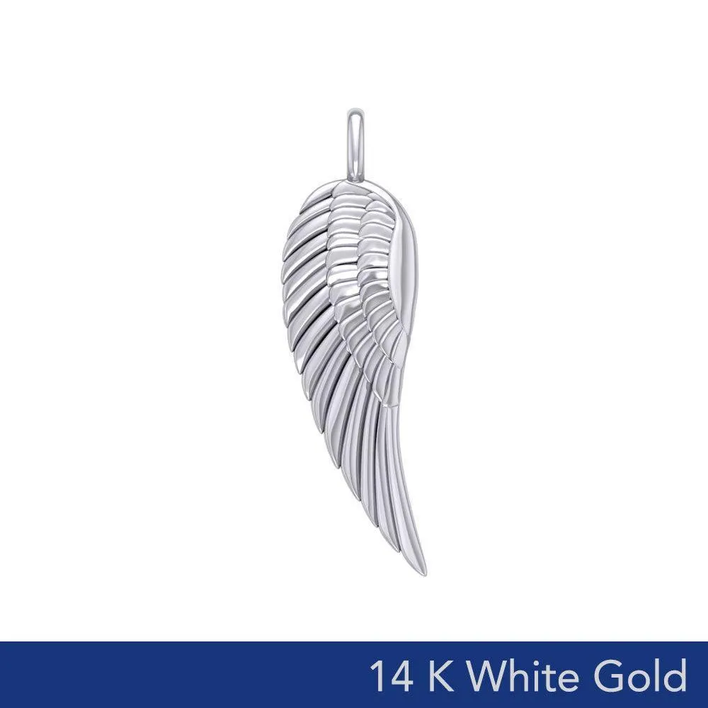 Angel Wing White Gold Pendant WPD2932