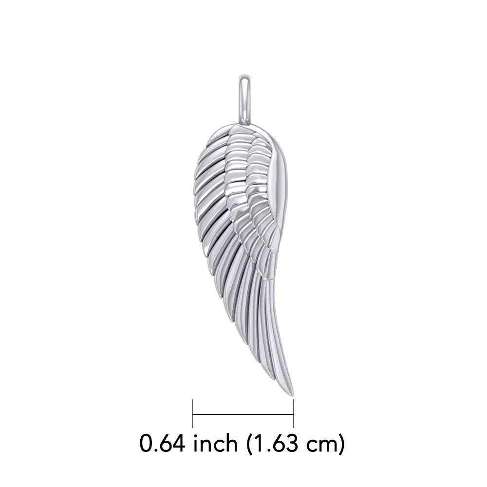 Angel Wing White Gold Pendant WPD2932