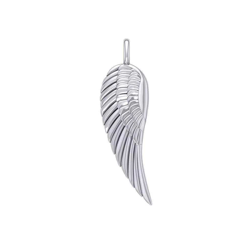 Angel Wing White Gold Pendant WPD2932