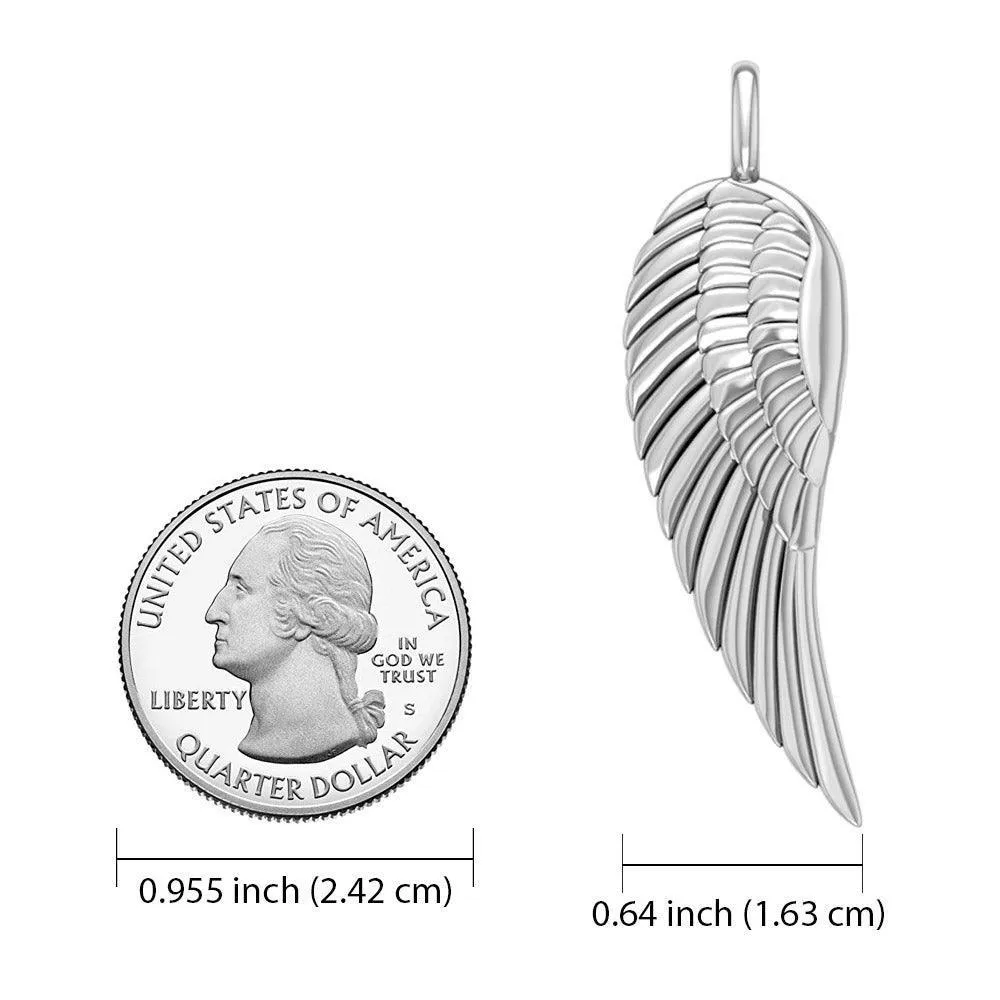 Angel Wing White Gold Pendant WPD2932