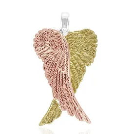 Angel Wings Three Tone Pendant OPD2934