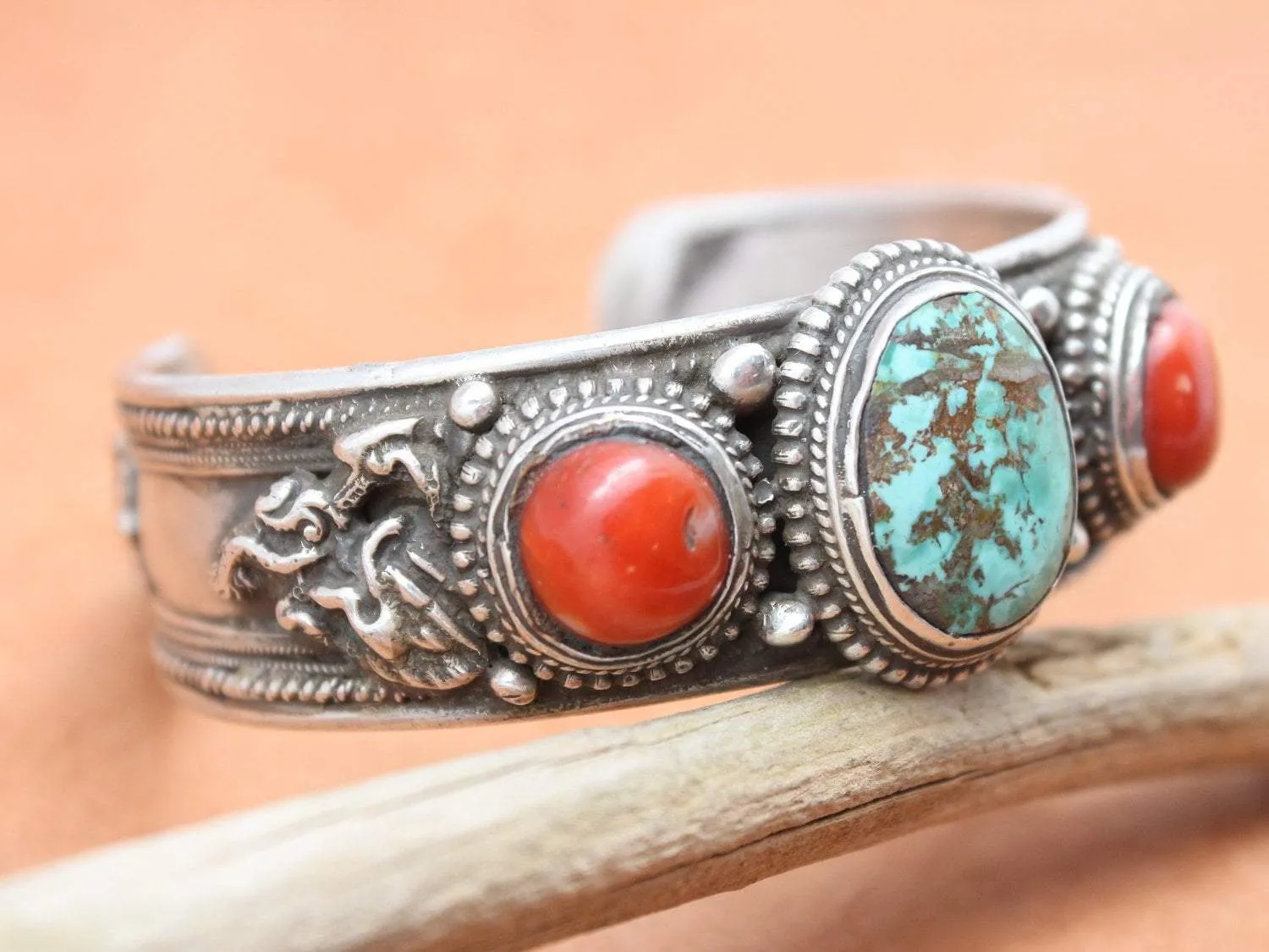 Antique Tibetan Turquoise Prosperity Bracelet