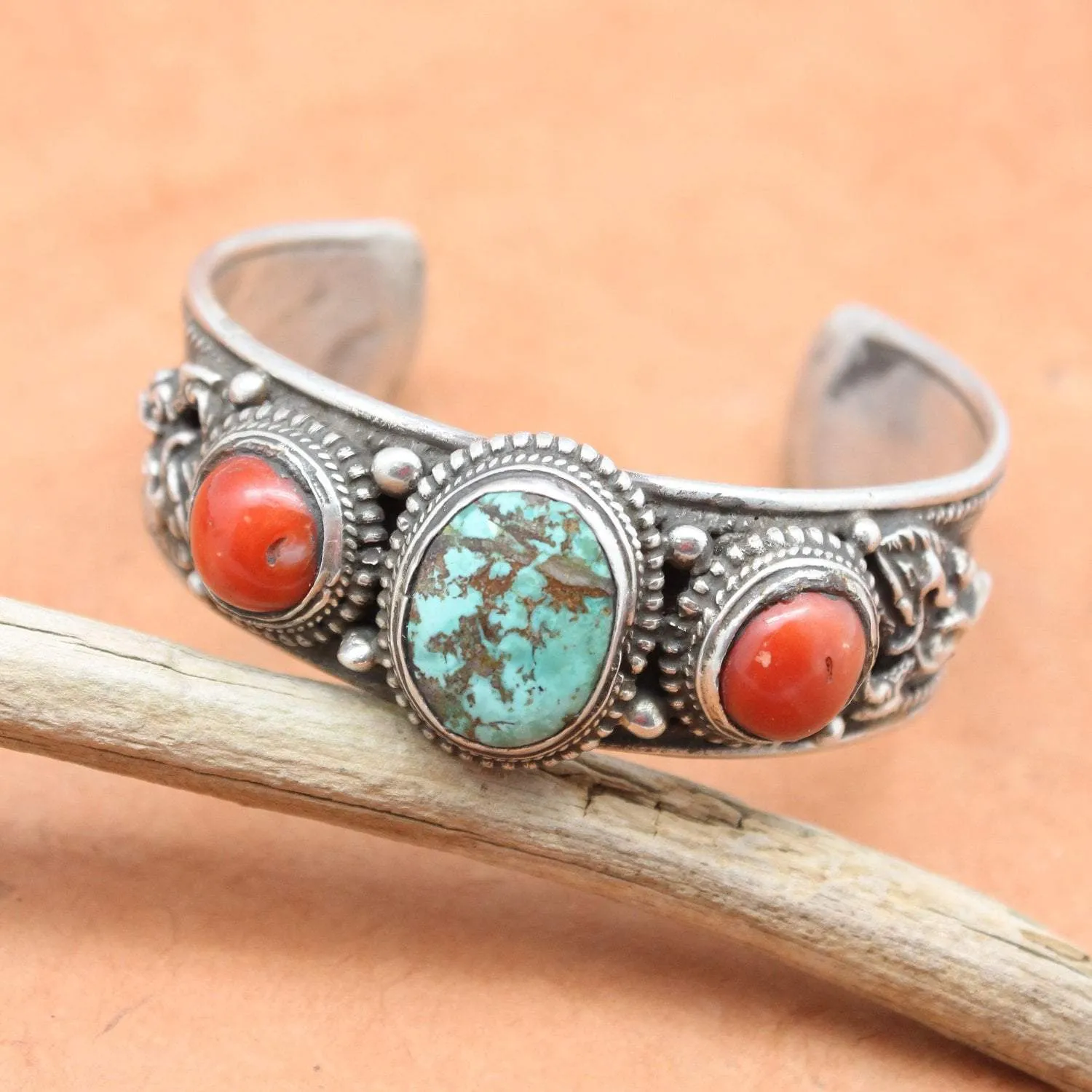 Antique Tibetan Turquoise Prosperity Bracelet