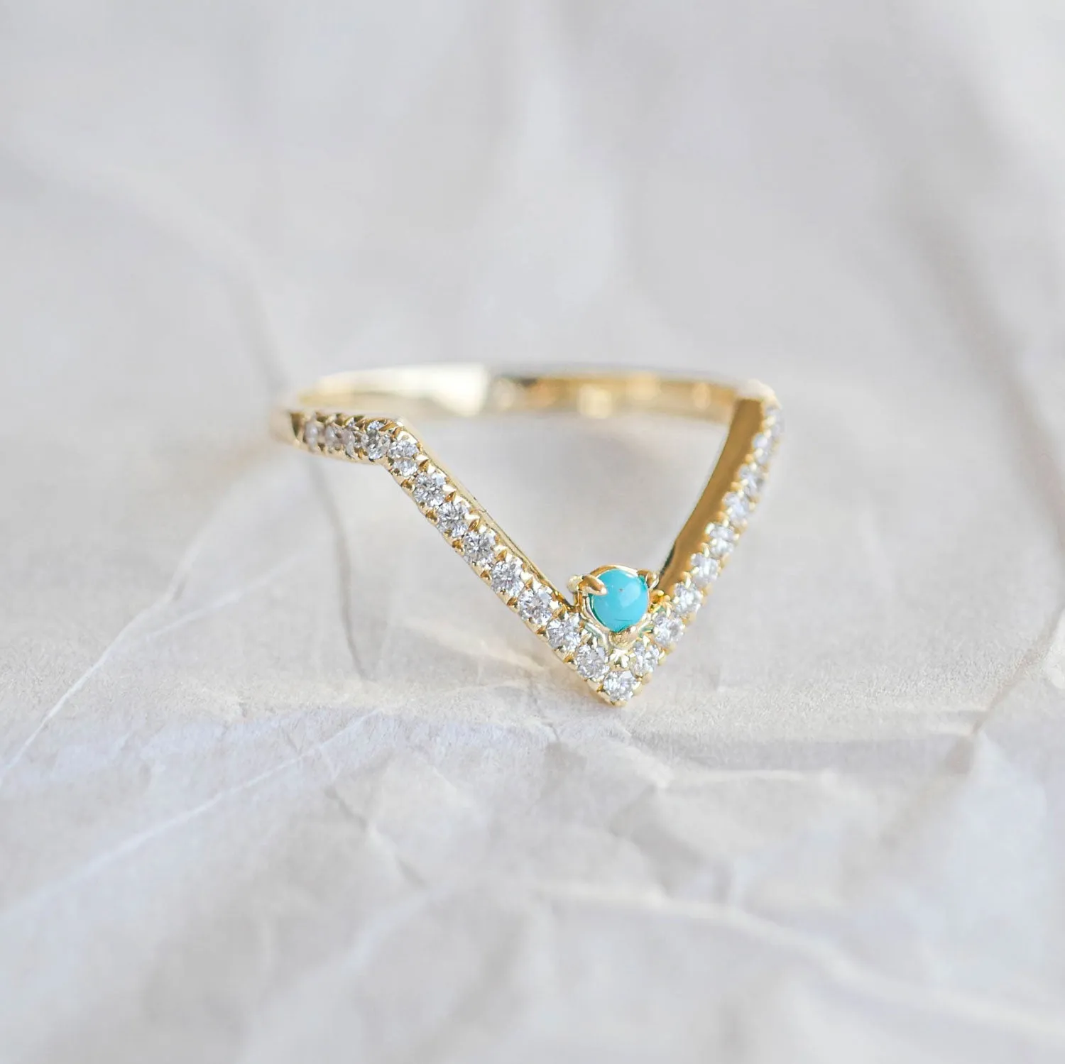 Aquamarine & Lab-Created Pear Diamond Moi et Toi Ring Set