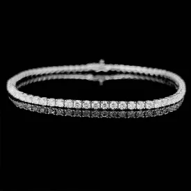 #BA157 | 5.25cts DEF, VVS Full Eternity Tennis Diamond Bracelet 14kt