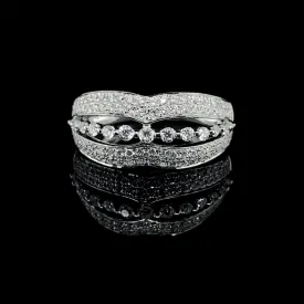 #BA52 | Half Eternity Round Diamond Ring 18kt