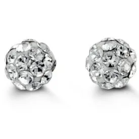 Baby CZ Ball Stud Earrings