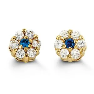 Baby CZ Daisy Stud Earrings