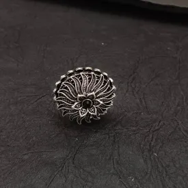 Bhavi Jewel Oxidised Plated  Adjustable Ring