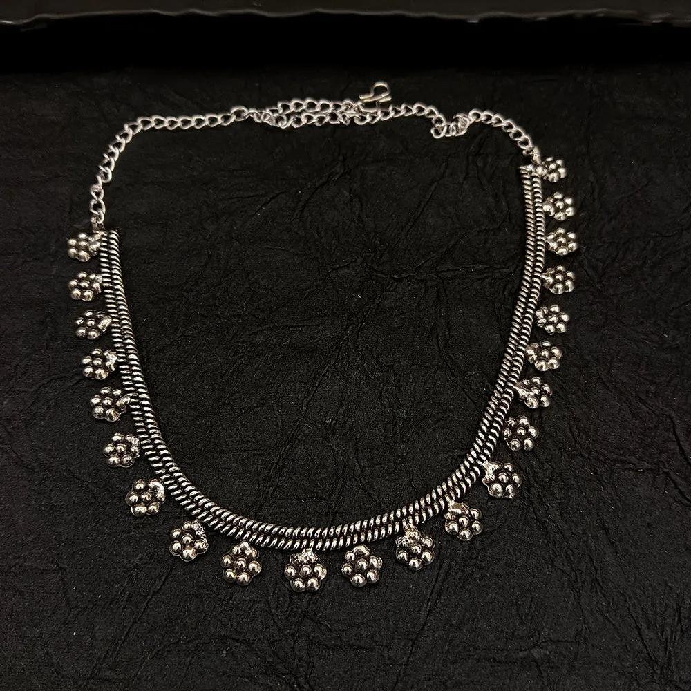 Bhavi Jewel Oxidised Plated Necklace