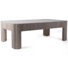 Bleached Oak Ribbed Coffee Table