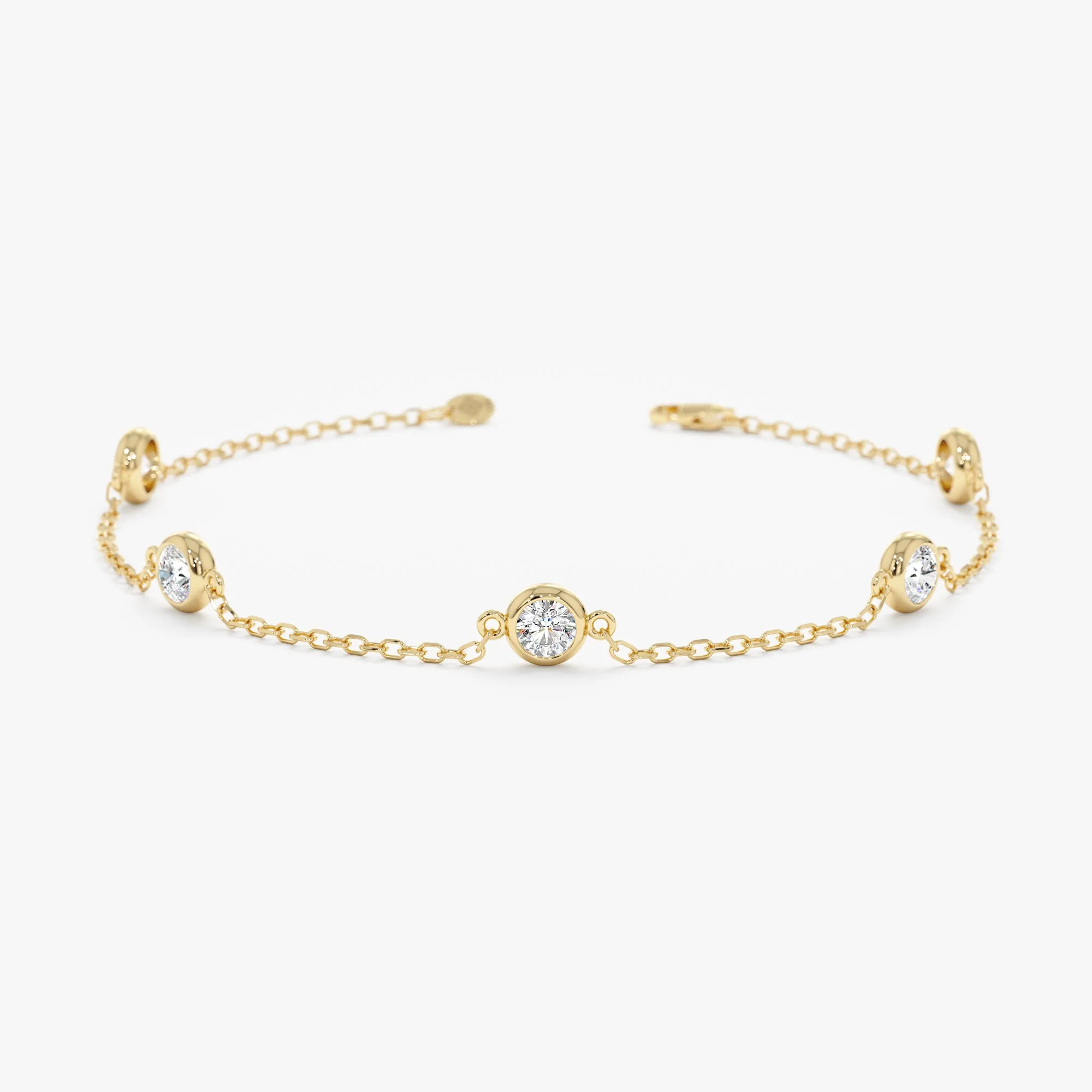 Bold Diamond Station Bracelet, Tanya