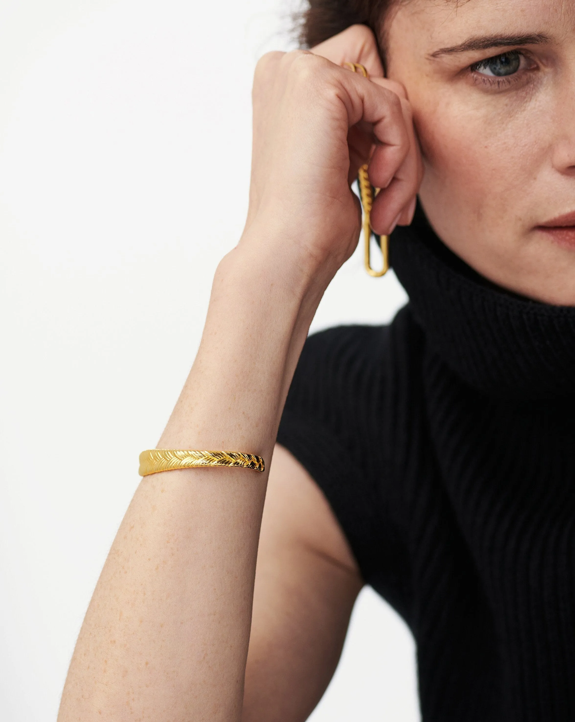 Braid Cuff Bracelet | 18ct Gold Plated