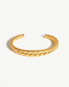 Braid Cuff Bracelet | 18ct Gold Plated