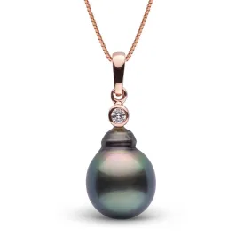 Brilliant Collection 11.0-12.0 mm Tahitian Baroque Pearl and Diamond Pendant