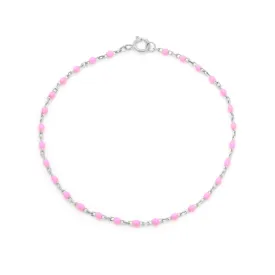 Candy Chain Bracelet | Bubblegum & Silver