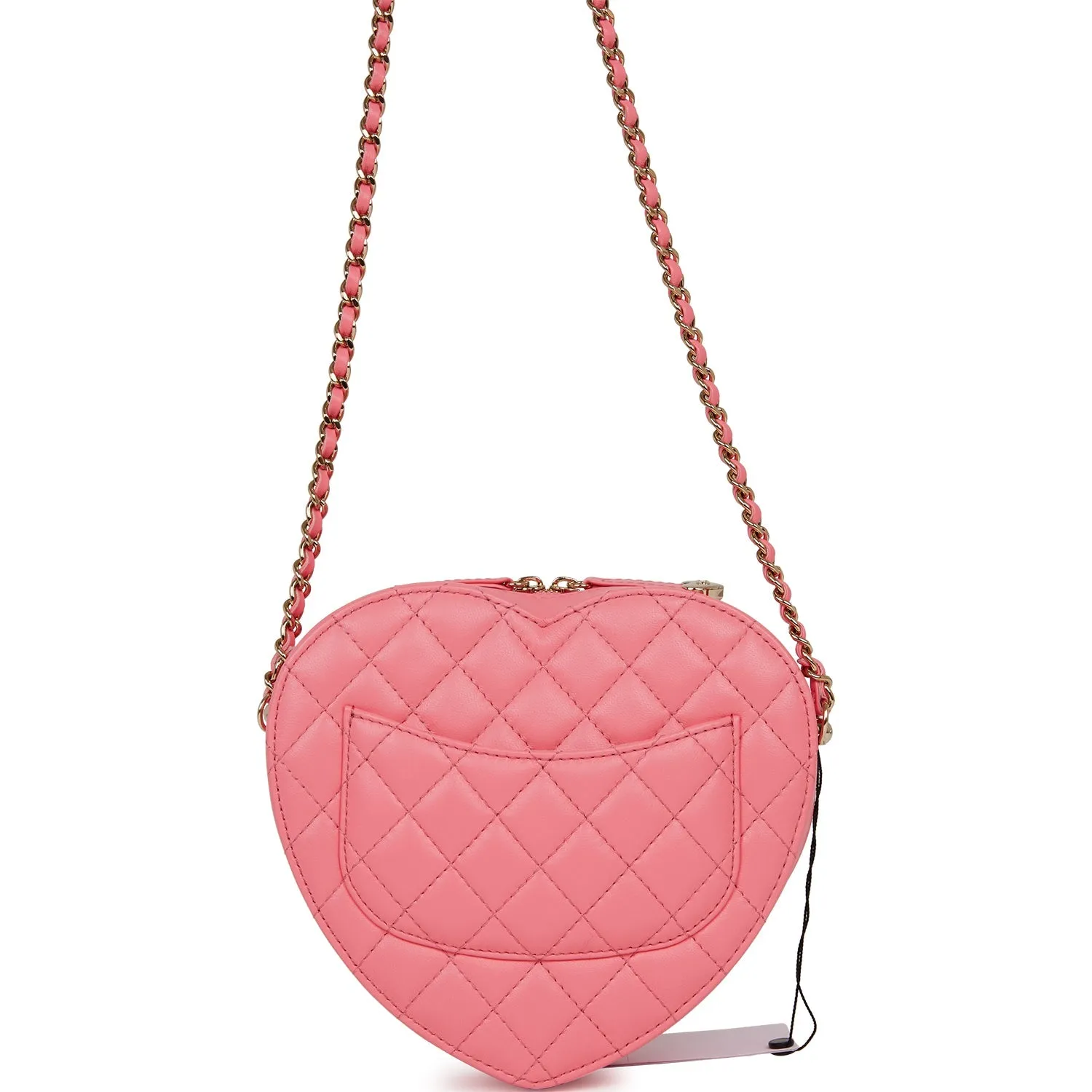 Chanel CC In Love Large Heart Bag Pink Lambskin Light Gold Hardware